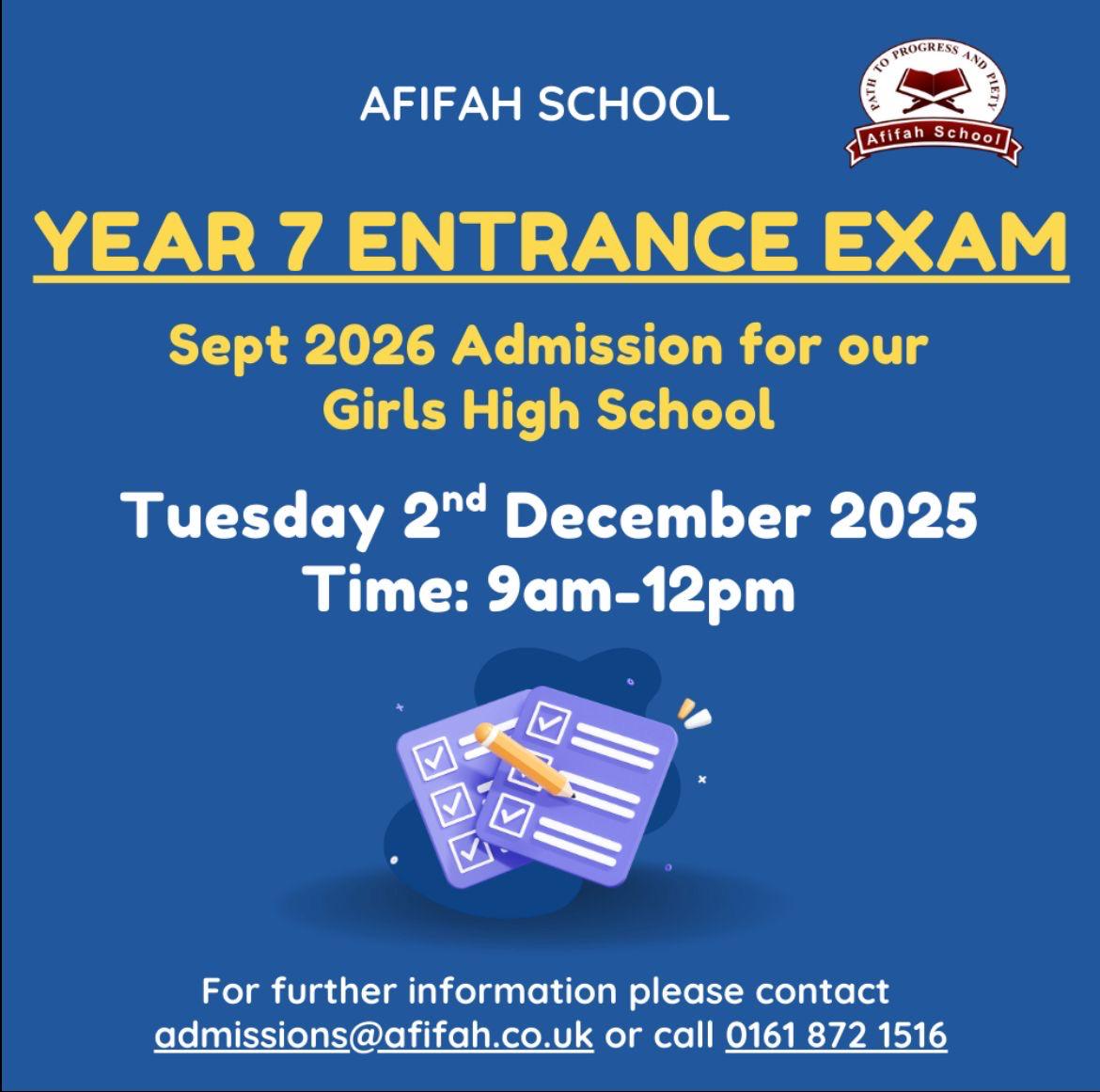 Year 7 Entrance Exam